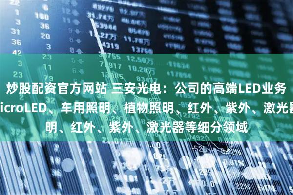 炒股配资官方网站 三安光电：公司的高端LED业务包括Mini/MicroLED、车用照明、植物照明、红外、紫外、激光器等细分领域